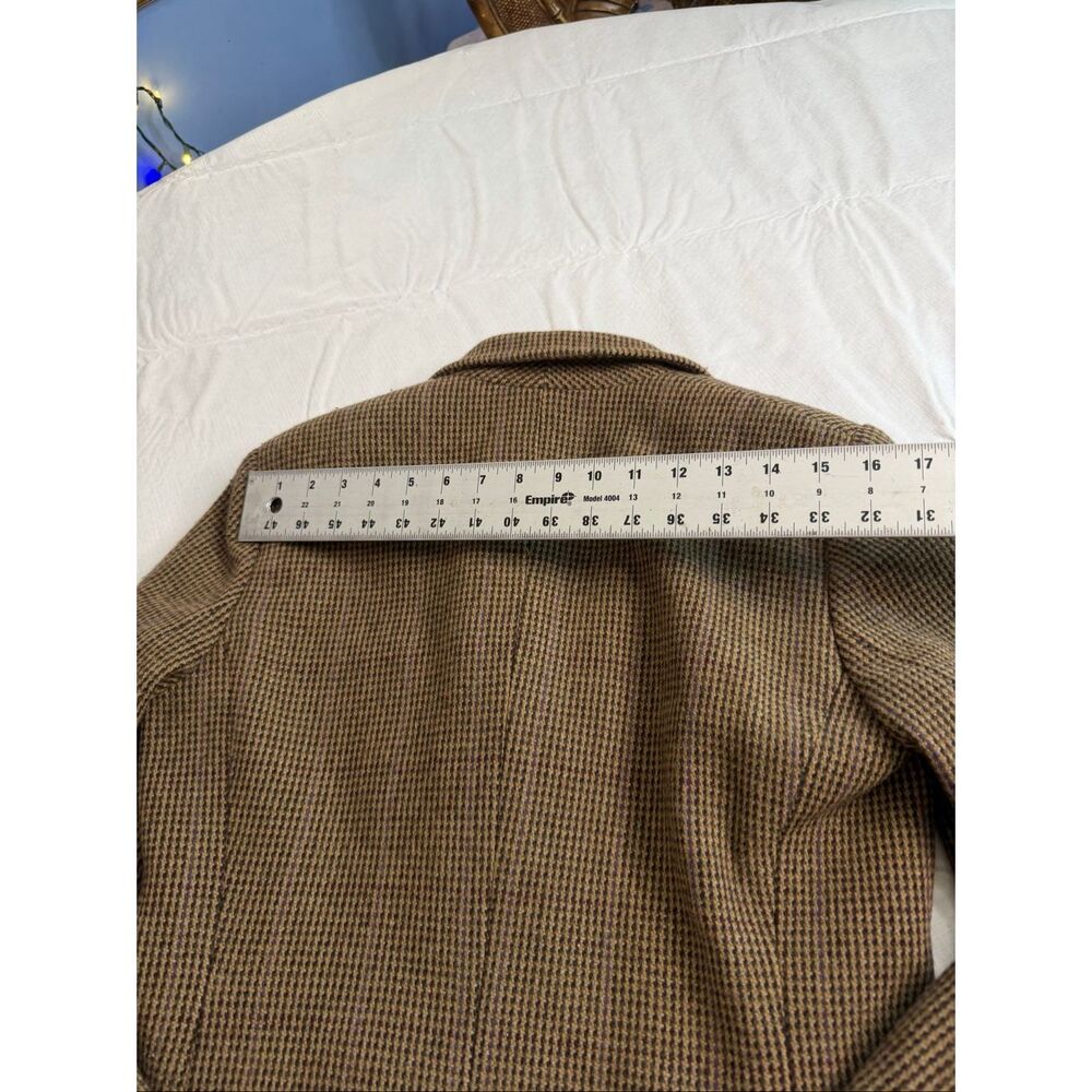 Lauren Ralph Lauren Women’s Brown Herringbone Wool Vintage Blazer Size 6 - Picture 10 of 10